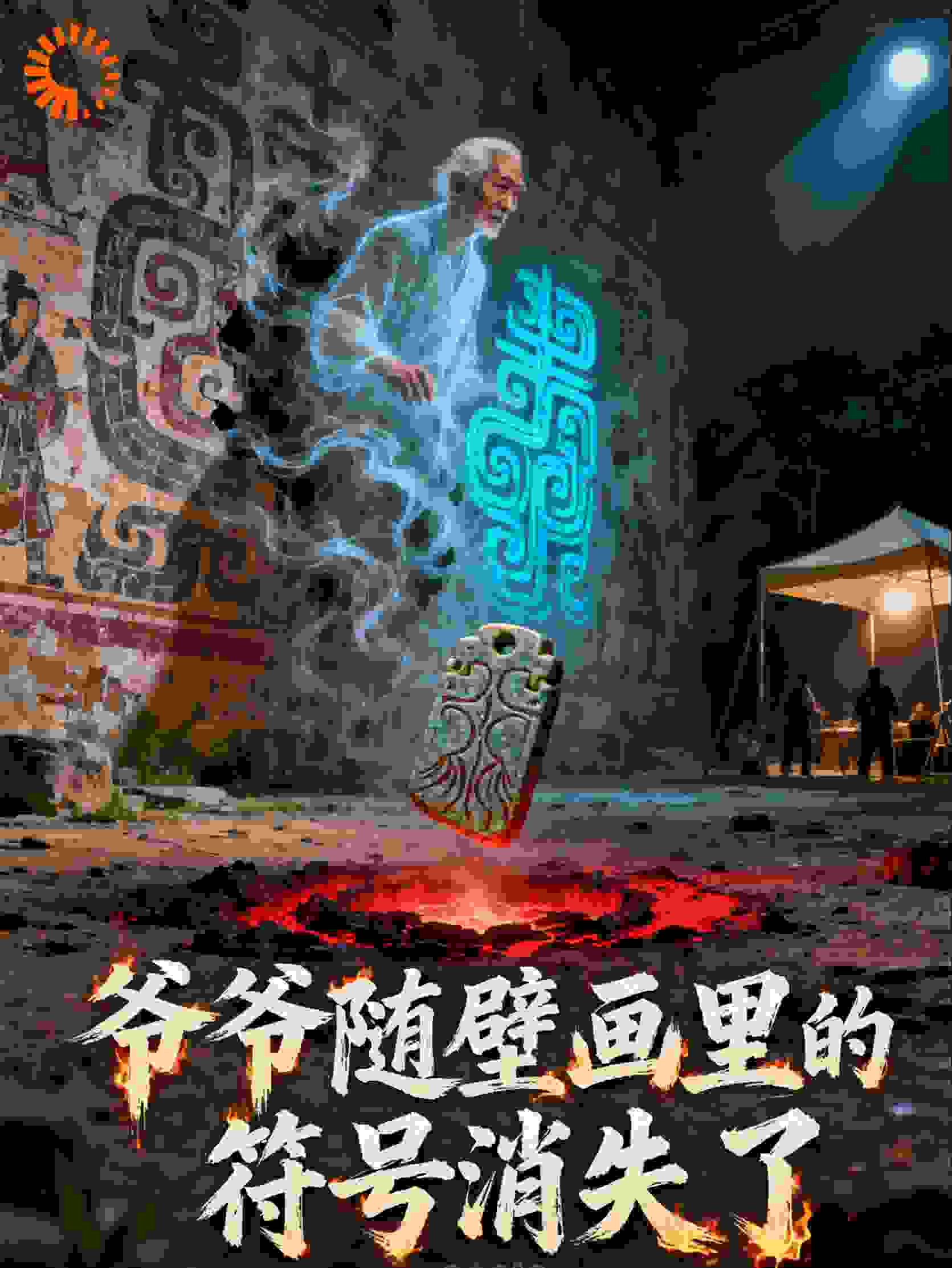 爷爷随壁画里的符号消失了