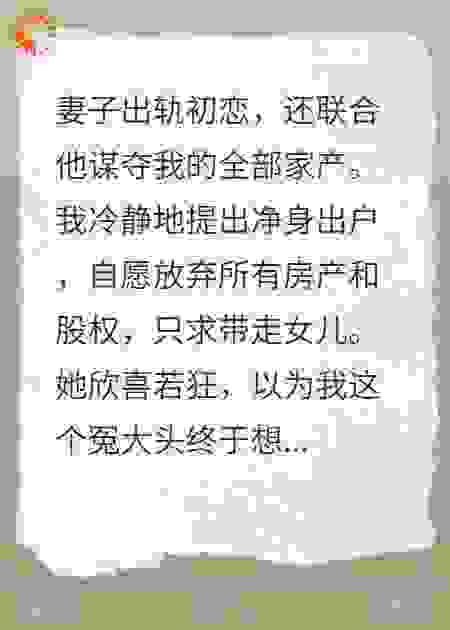我假装净身出户，妻子签完字傻眼