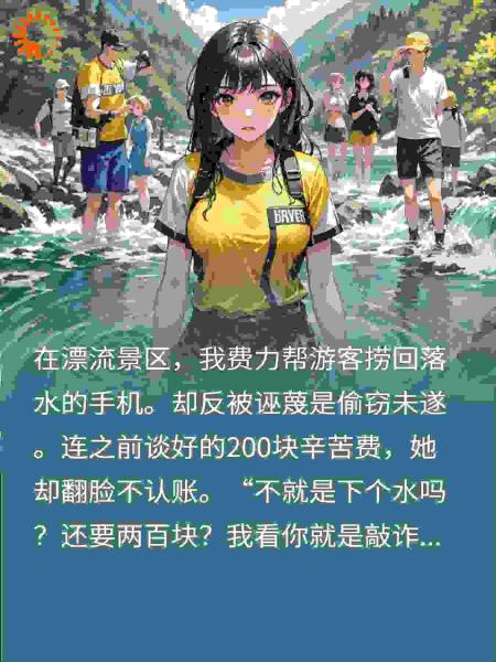 帮游客捞手机反被骂敲诈？我夺过手机扔河里：自己捞