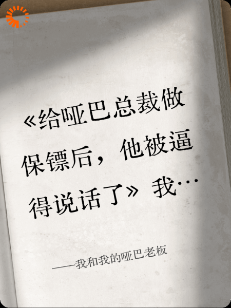 我和我的哑巴老板