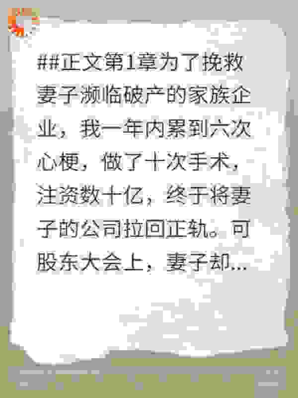 抢走我总裁职位后妻子说他只是个孩子