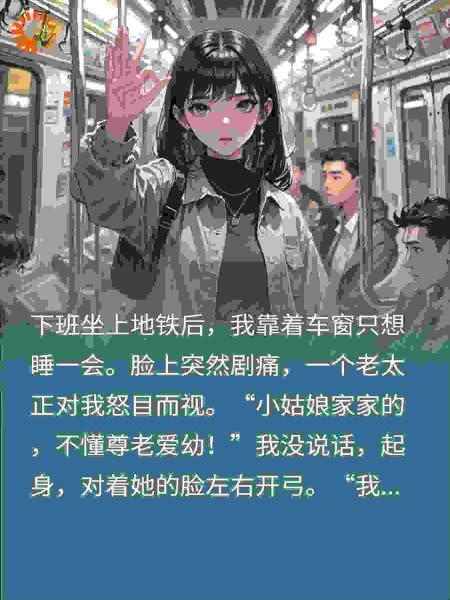 地铁逼我让座扇我脸，我反手甩她三耳光？大妈瞬间懵了