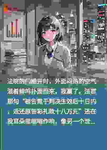 拿回十八万彩礼那天，我妈在法院门口咒我被车撞死