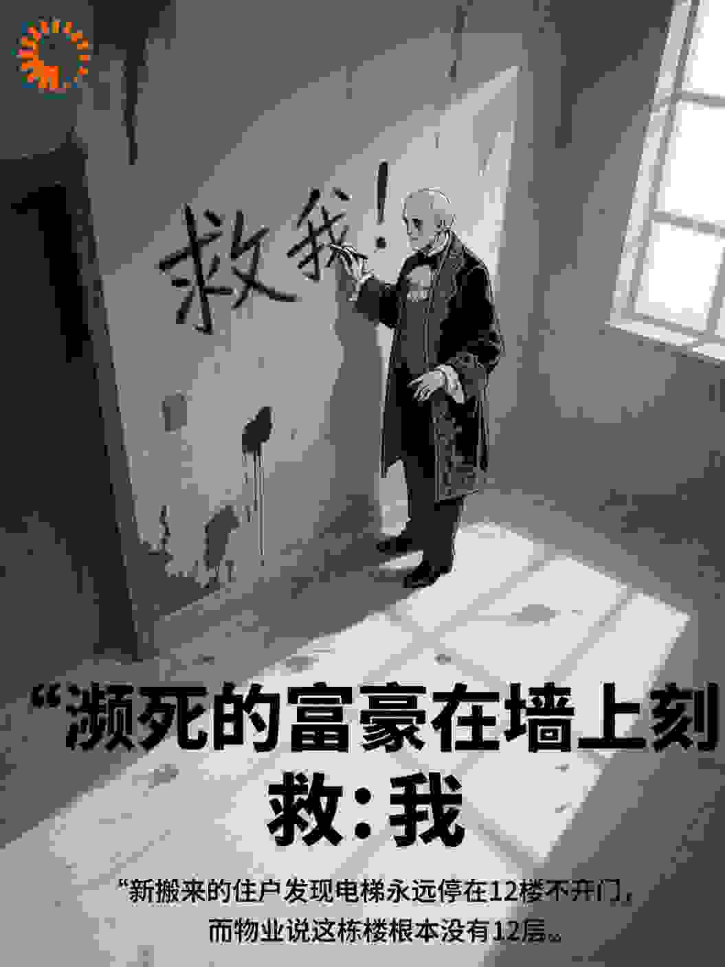 濒死富豪在墙上刻：救我