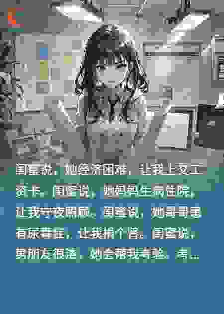 闺蜜想拿我当血包，供养她全家