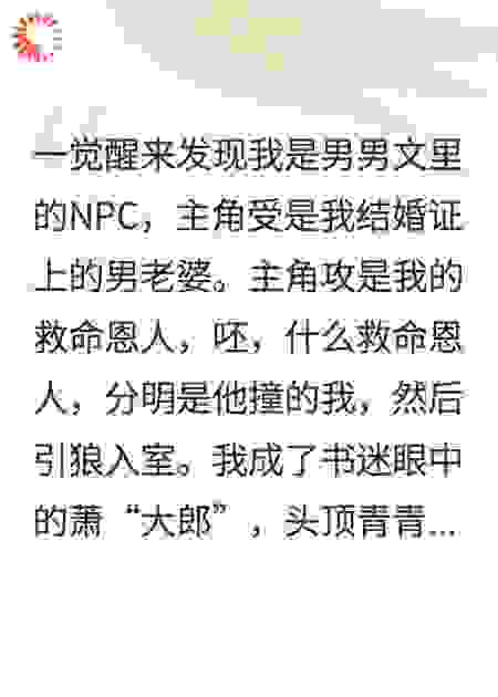 男男文的炮灰NPC觉醒了，我又争又强