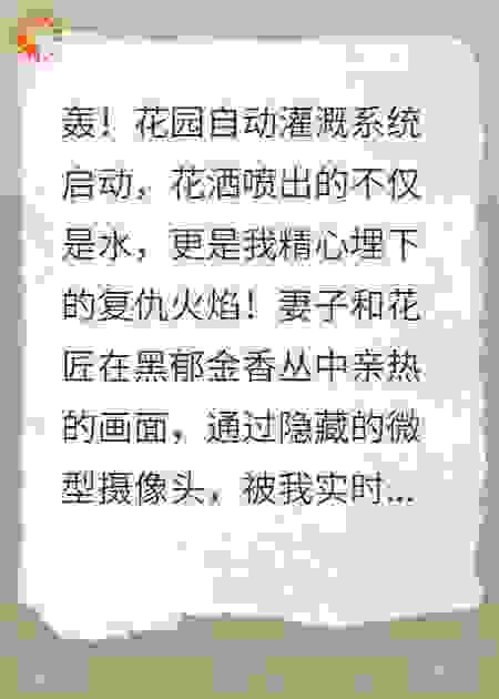 埋在你最爱花圃下的秘密