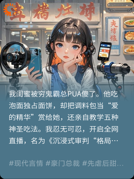 直播审判：闺蜜的泡面霸总跪地叫我爸