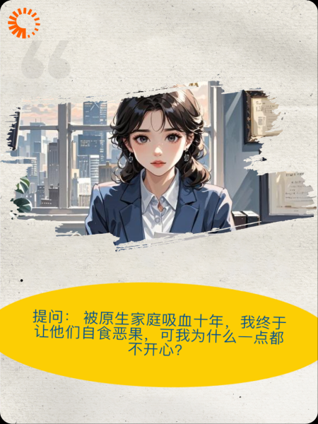 被原生家庭吸血十年，我终于让他们自食恶果