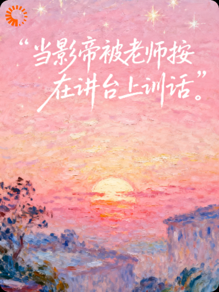 当影帝被老师按在讲台上训话